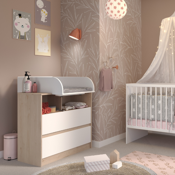 Emob Verzorgingstafel Voor Op Commode Shelby 55 Cm-wit