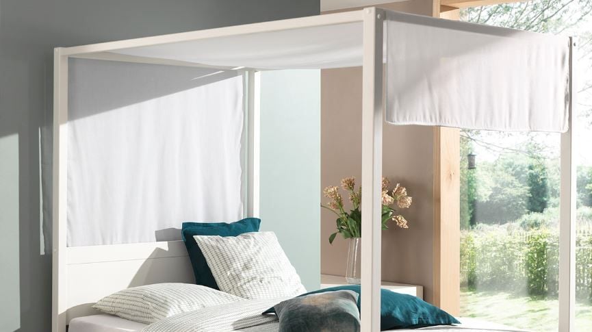Emob Voile Voor Hemelbed Charlotte 140cm Katoen - Wit