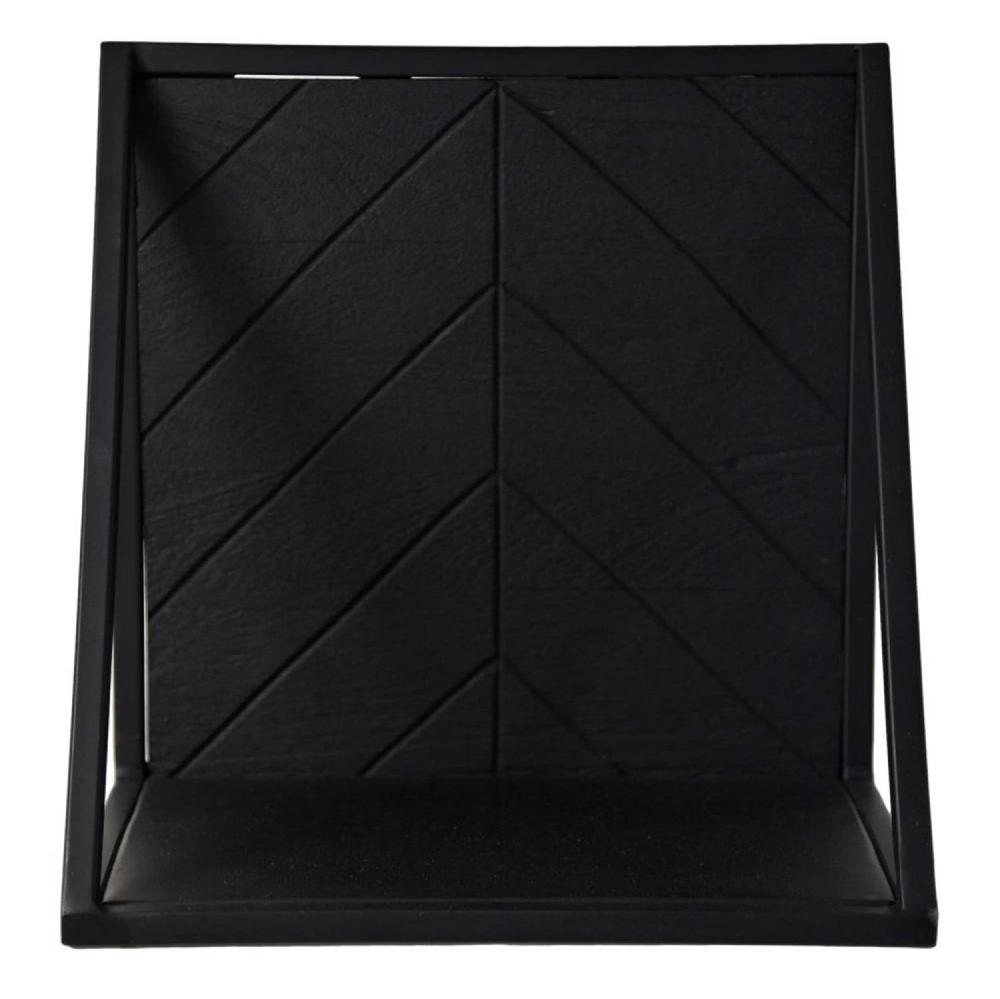 Emob Wandplank Verona - 30x19x30cm - Mangohout En Metaal - Zwart