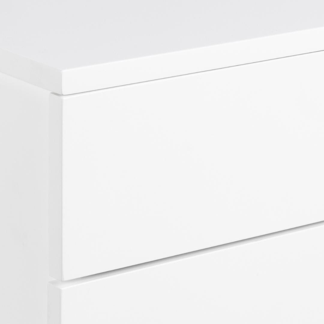 Emob Wit UV-geschilderd MDF Nachtkastje Met 2 Laden