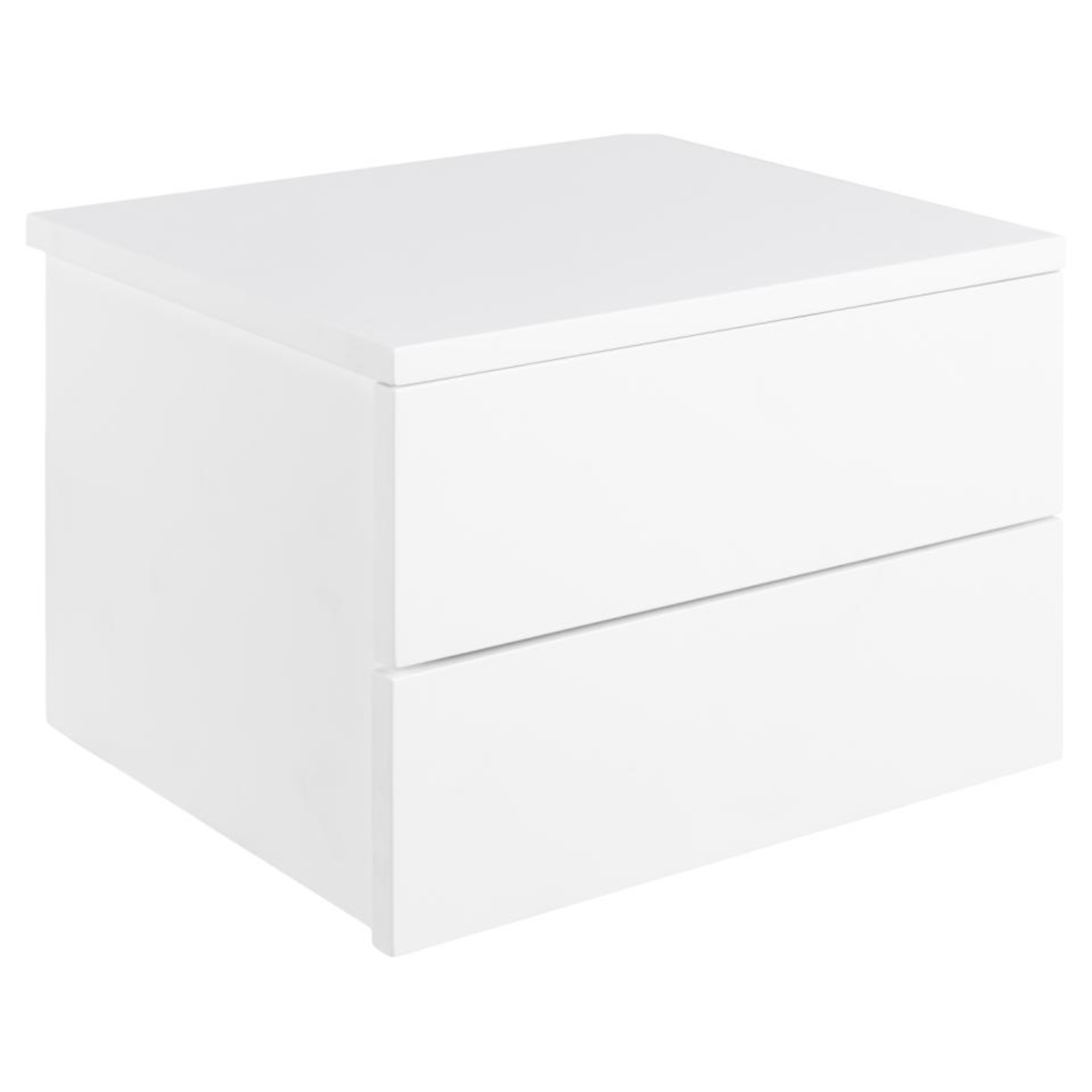 emob Wit UV-geschilderd MDF nachtkastje met 2 laden