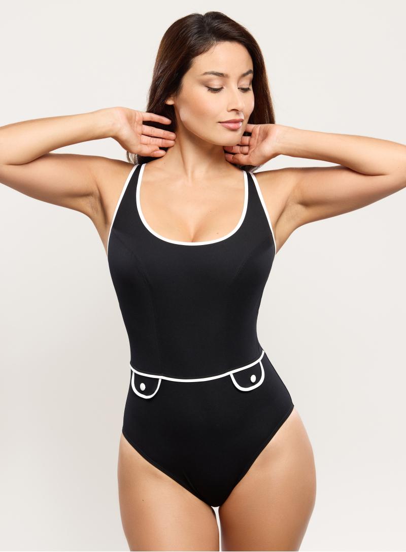 Empreinte 1 Pièce - Décolleté Arrondi ATTITUDE Noir