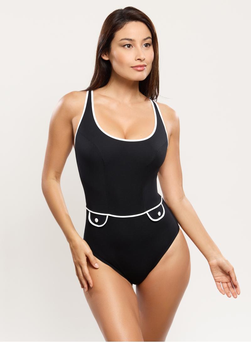 empreinte 1 pièce - Décolleté arrondi ATTITUDE Noir