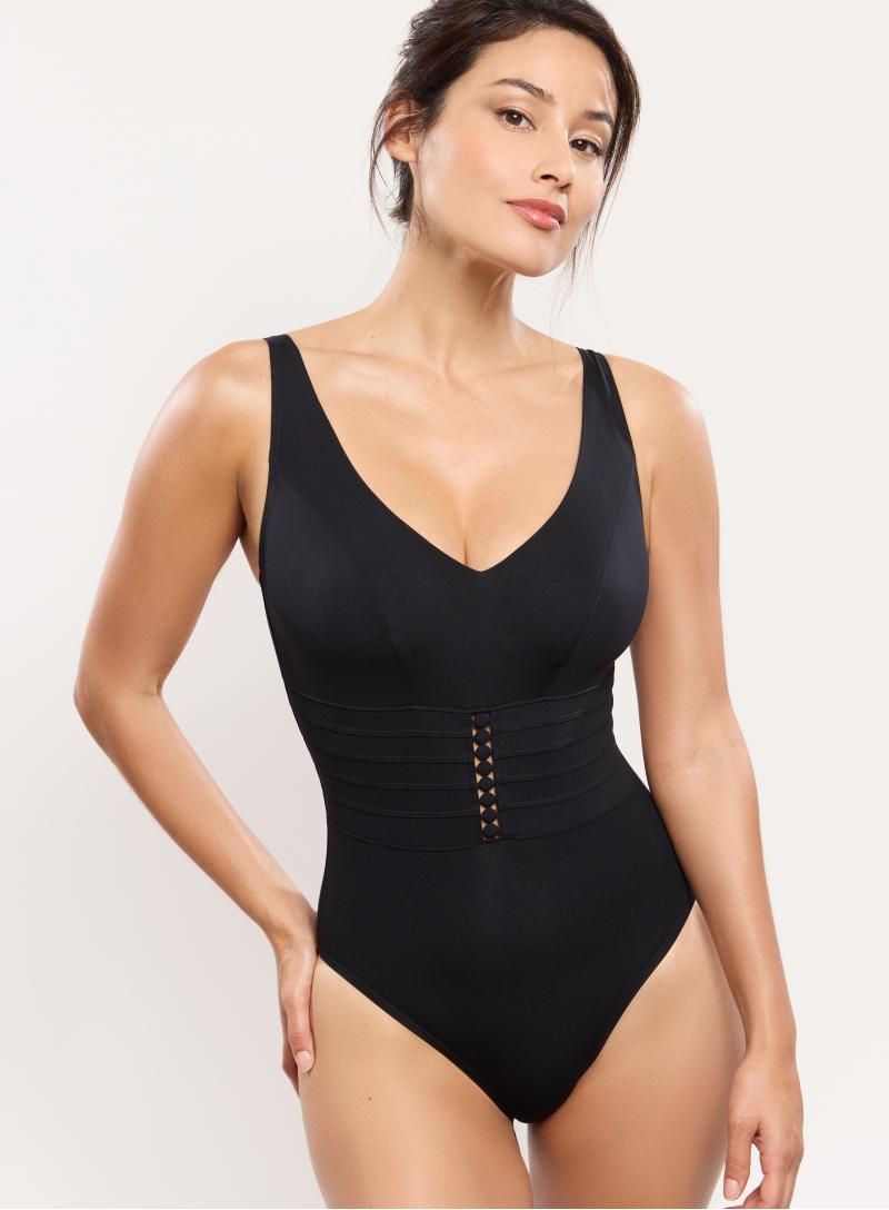 empreinte 1 pièce - Décolleté V MOOD Noir