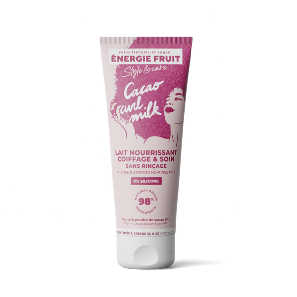 energie fruit LAIT COIFFANT NUTRI INTENSE SANS SILICONE - BEURRE DE CACAO BIO ET POUDRE DE CACAO