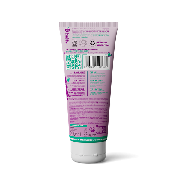 Energie Fruit MASQUE 2 EN 1 COLLAGEN REPAIR SANS SILICONE - COLLAGENE VEGETAL & VITAMINE B