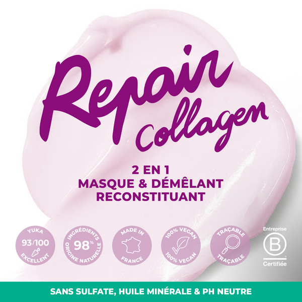 Energie Fruit MASQUE 2 EN 1 COLLAGEN REPAIR SANS SILICONE - COLLAGENE VEGETAL & VITAMINE B