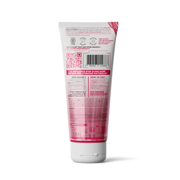 Energie Fruit MASQUE 2 EN 1 GLOSS CHERRY SANS SILICONE - COMPLEXE ACIDE LACTIQUE & CERISIER