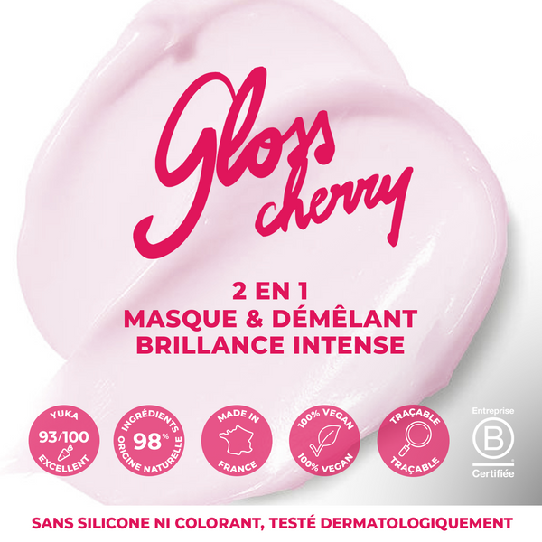 Energie Fruit MASQUE 2 EN 1 GLOSS CHERRY SANS SILICONE - COMPLEXE ACIDE LACTIQUE & CERISIER
