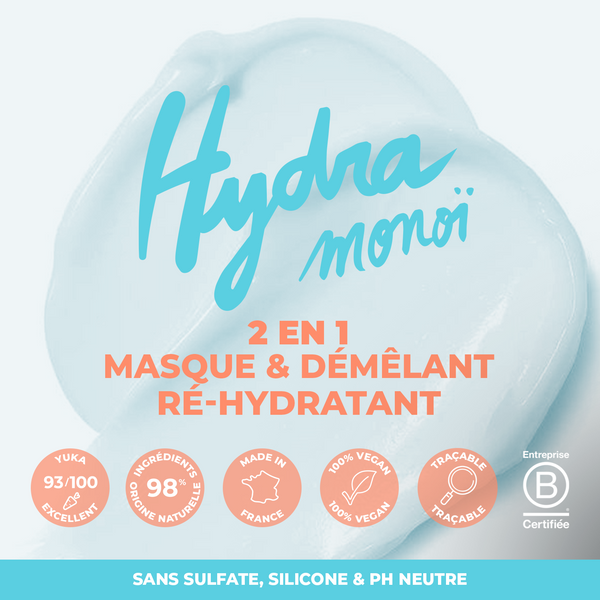 Energie Fruit MASQUE 2 EN 1 HYDRATANT SANS SILICONE - MONOÏ ET HUILE DE MACADAMIA BIO