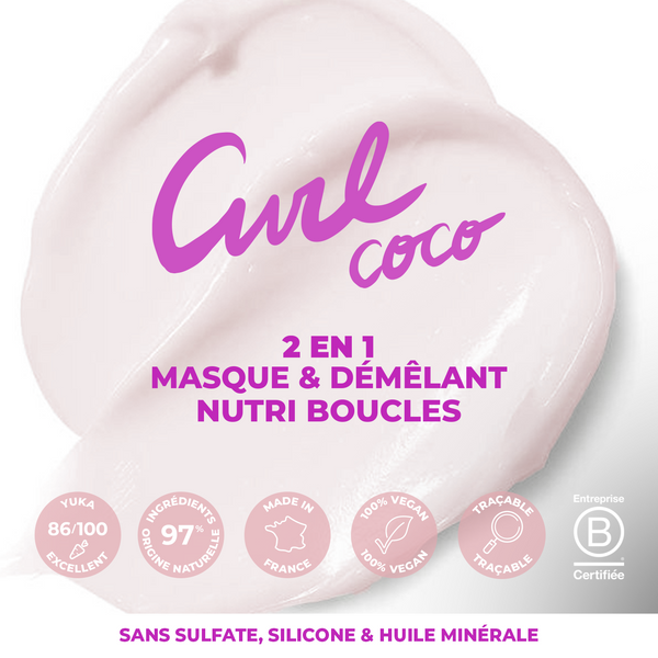 Energie Fruit MASQUE 2 EN 1 NOURRISSANT SANS SILICONE - COCO ET BEURRE DE KARITE BIO