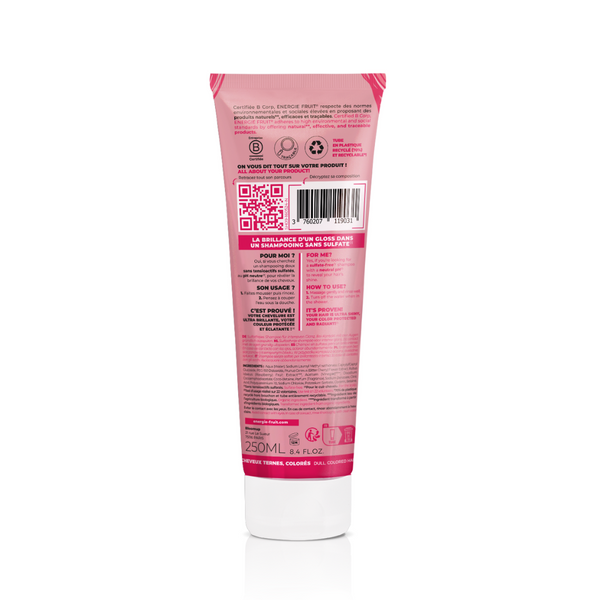 Energie Fruit SHAMPOOING BRILLANCE INTENSE SANS SULFATE - VINAIGRE DE FRAMBOISE BIO ET FLEUR DE CERISIER