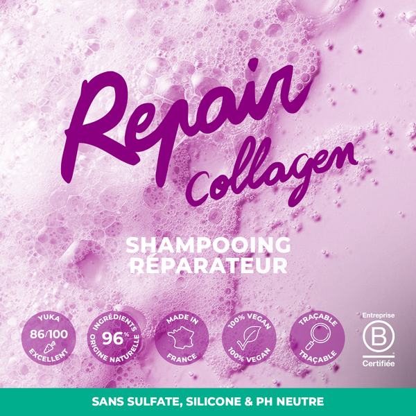 Energie Fruit SHAMPOOING COLLAGEN REPAIR SANS SULFATE - COLLAGENE VEGETAL & VITAMINE B