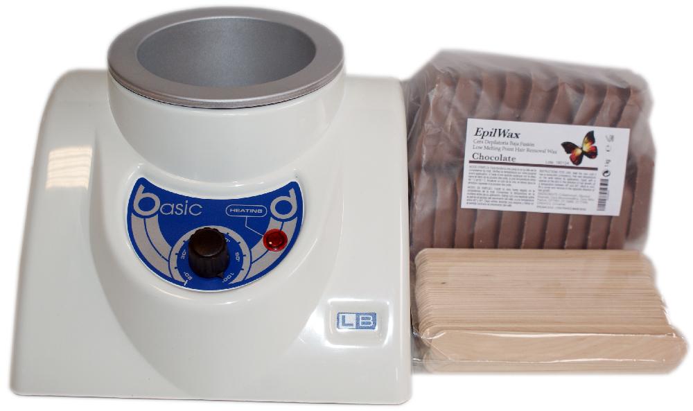 epilwax Kit d’épilation complet à la cire chaude au chocolat cuve 800 mL