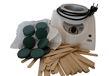 epilwax Kit d’épilation complet à la cire chaude verte cuve cassolette huile