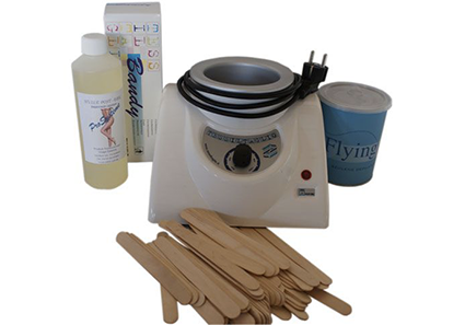 epilwax Kit d’épilation complet à la cire tiède jetable Azulène Cuve 800 ml