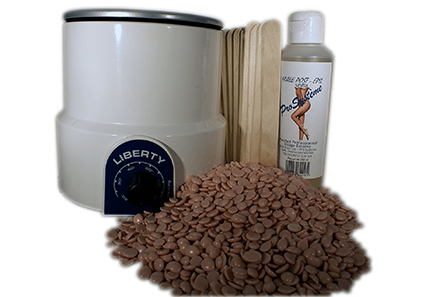 epilwax Kit d’épilation complet liberty à la cire chaude Rose chauffe cire professionnelle avec une cuve 400 ml