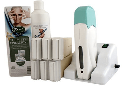 Epilwax Kit D’épilation Modulaire Complet à La Cire Jetable Blanche Avec Roulette Grand Modèle Pour Les Jambes Aisselles Et Le Corps