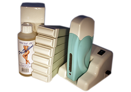 epilwax Kit d’épilation modulaire complet à la cire jetable à l’Aléo Véra avec roulette grand modèle pour les jambes aisselles et le corps