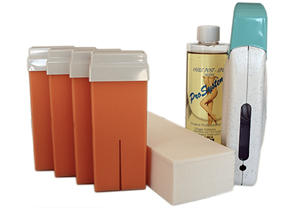 epilwax Kit d’épilation solo complet à la cire jetable à l’Argan avec roulette grand modèle pour les jambes aisselles et le corps