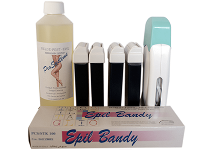 epilwax Kit d’épilation solo complet à la cire jetable à l’Azulène avec roulette grand modèle pour les jambes aisselles et le corps