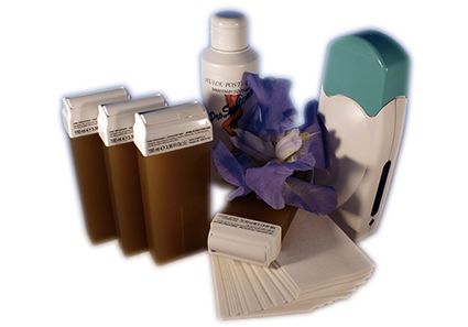 epilwax Kit d’épilation solo complet à la cire jetable Miel avec roulette grand modèle pour les jambes aisselles et le corps