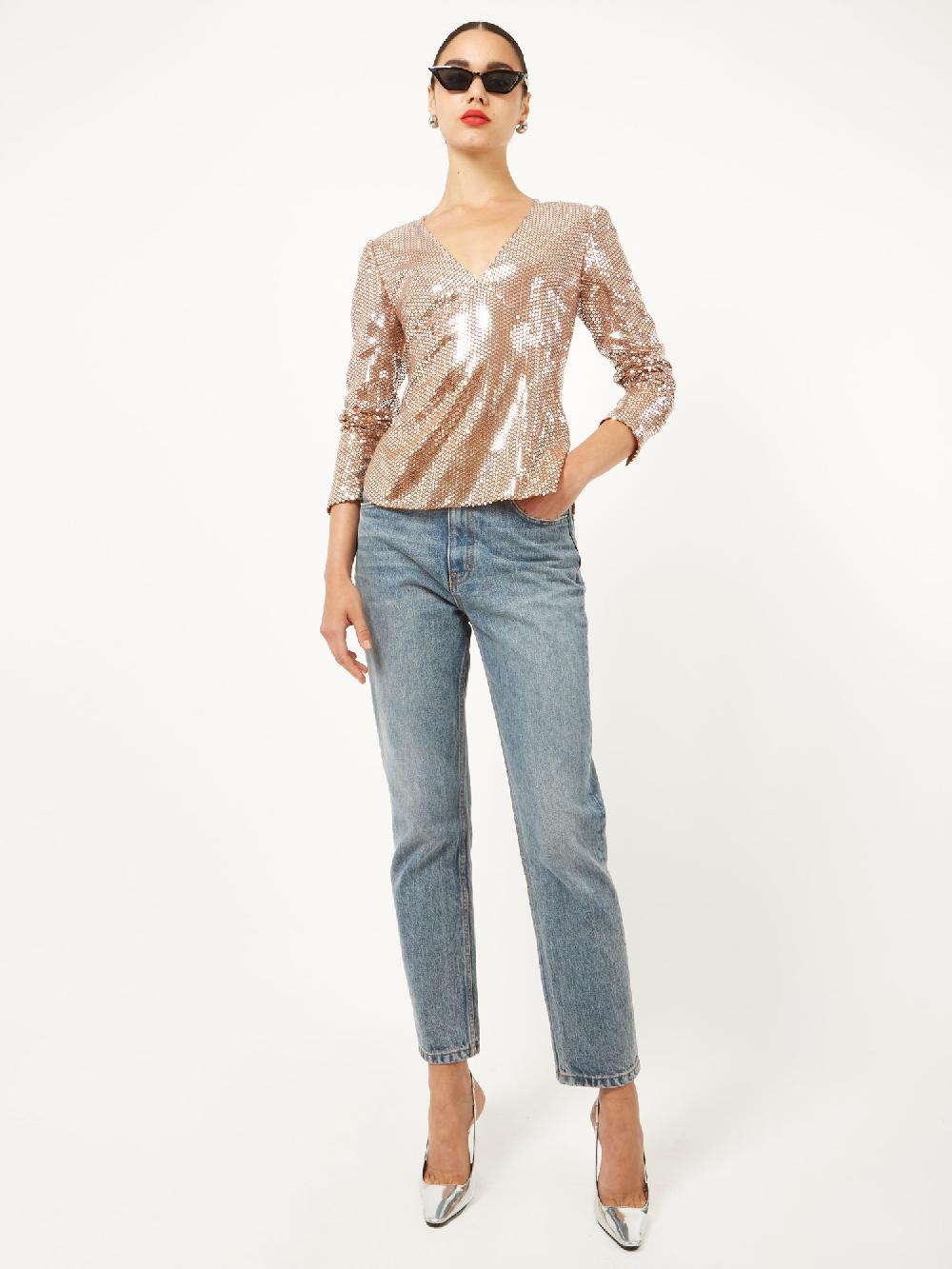 Equipment Kaila Long Sleeve Sequin Shirt