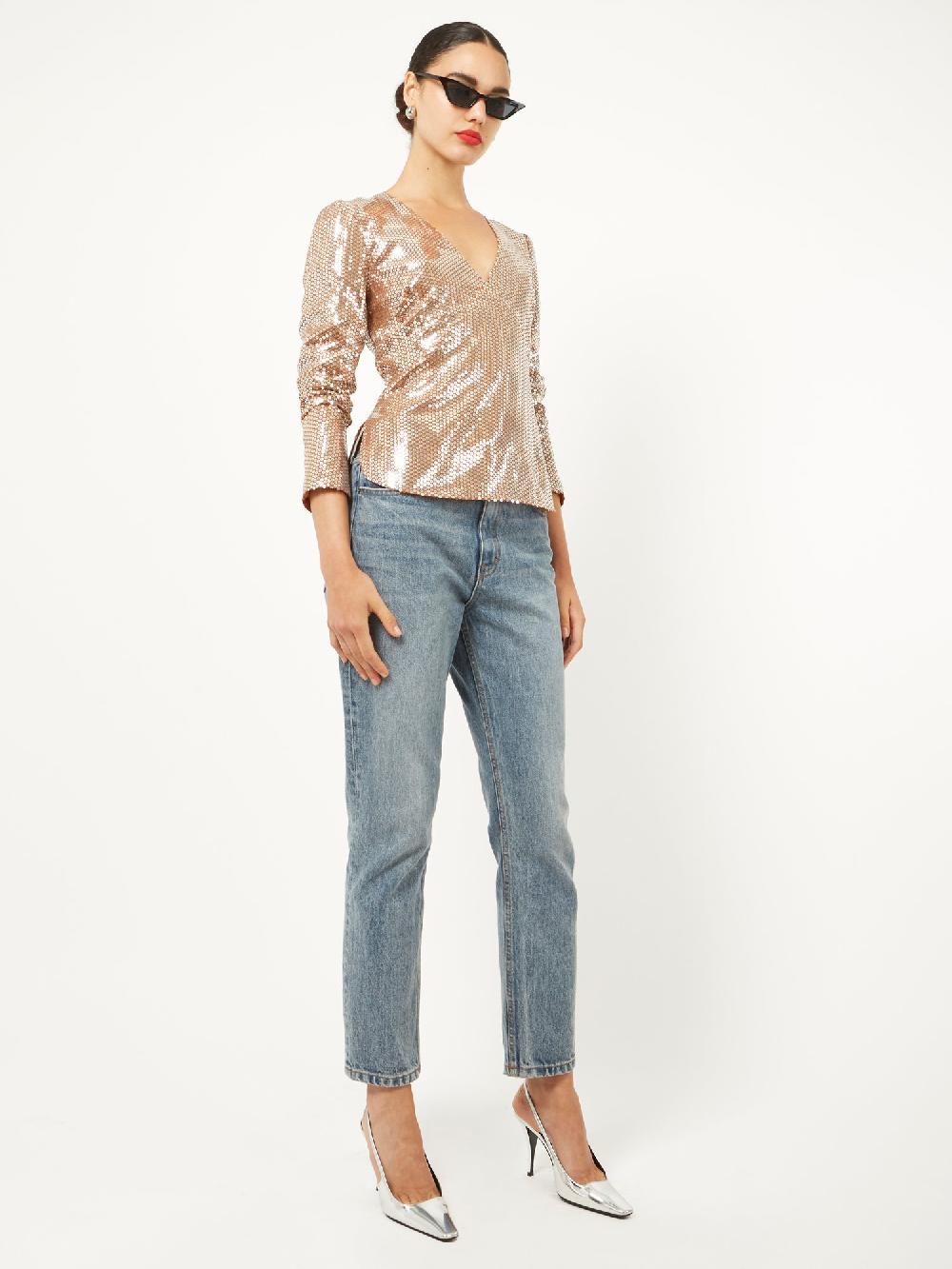 Equipment Kaila Long Sleeve Sequin Shirt