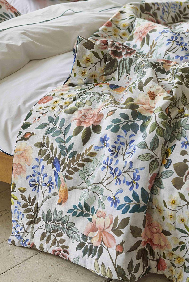 essix home collection Couvre-lit en satin de coton Porcelain de Chine