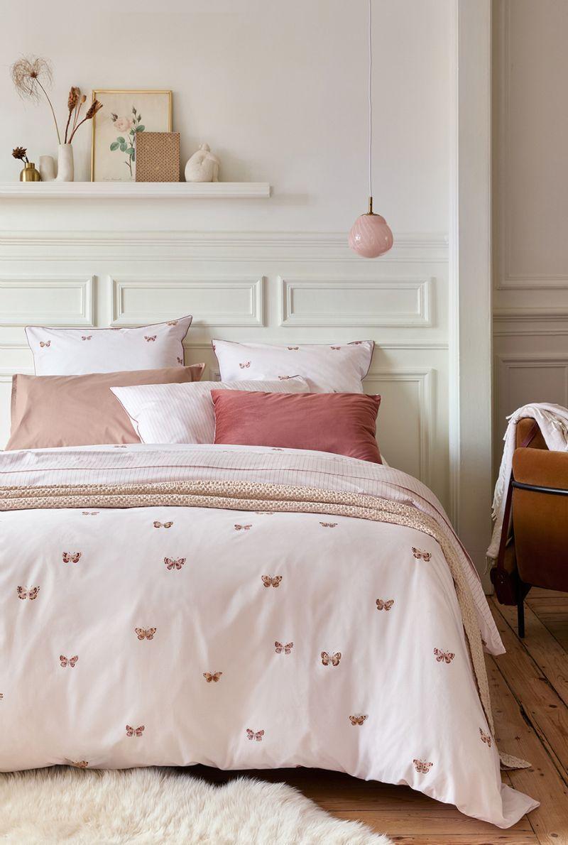 Essix Home Collection Drap Plat En Percale De Coton Délicatesse