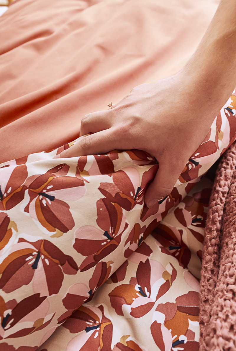 Essix Home Collection Drap Plat En Satin De Coton Allegoria