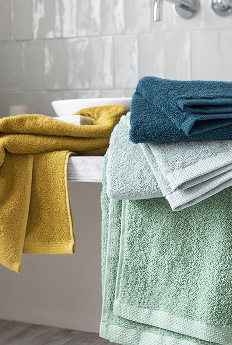 Essix Home Collection Drap De Douche En Coton Aqua