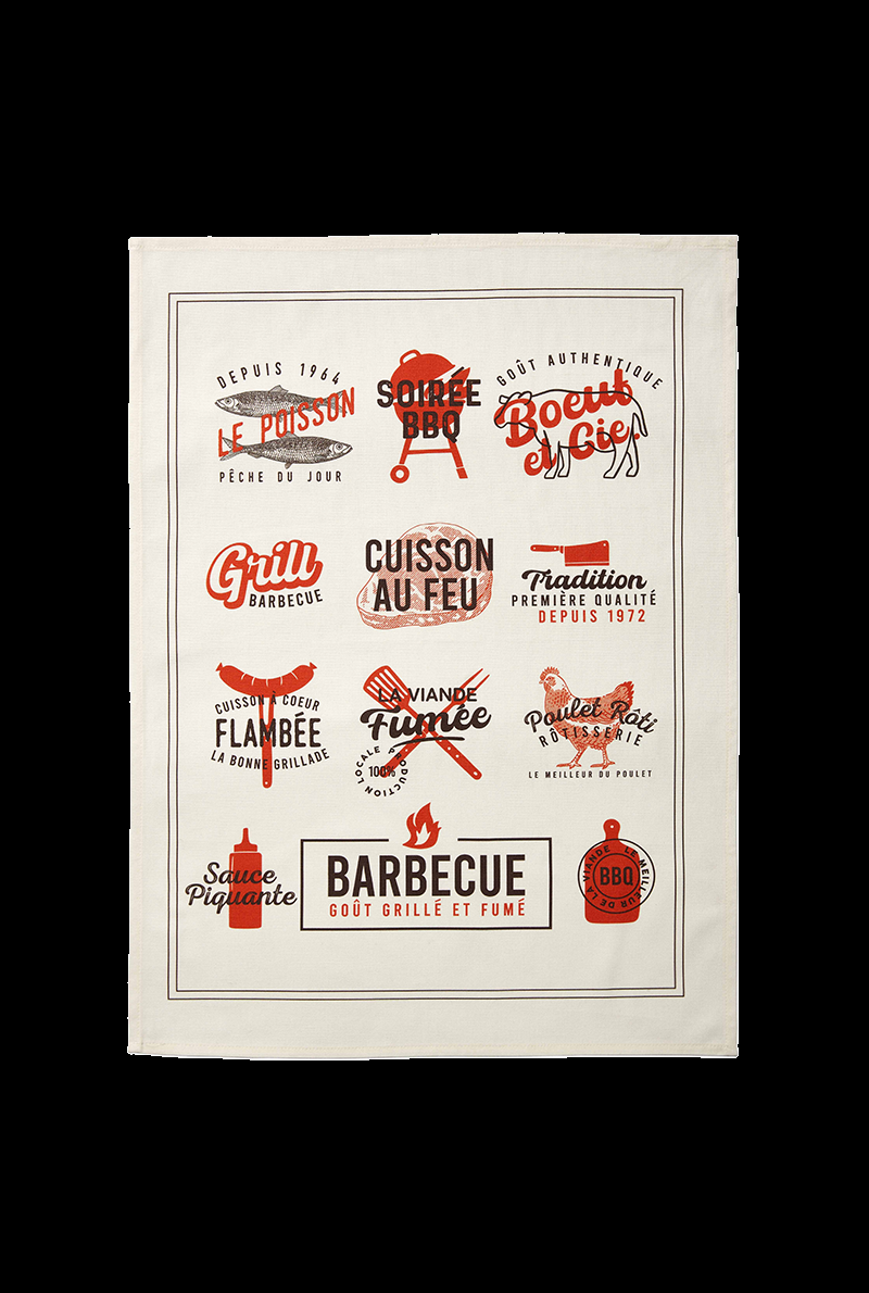 essix home collection Torchon en coton Grillades