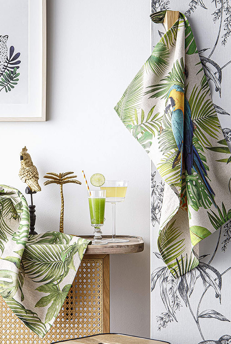 Essix Home Collection Torchon En Lin Tropical