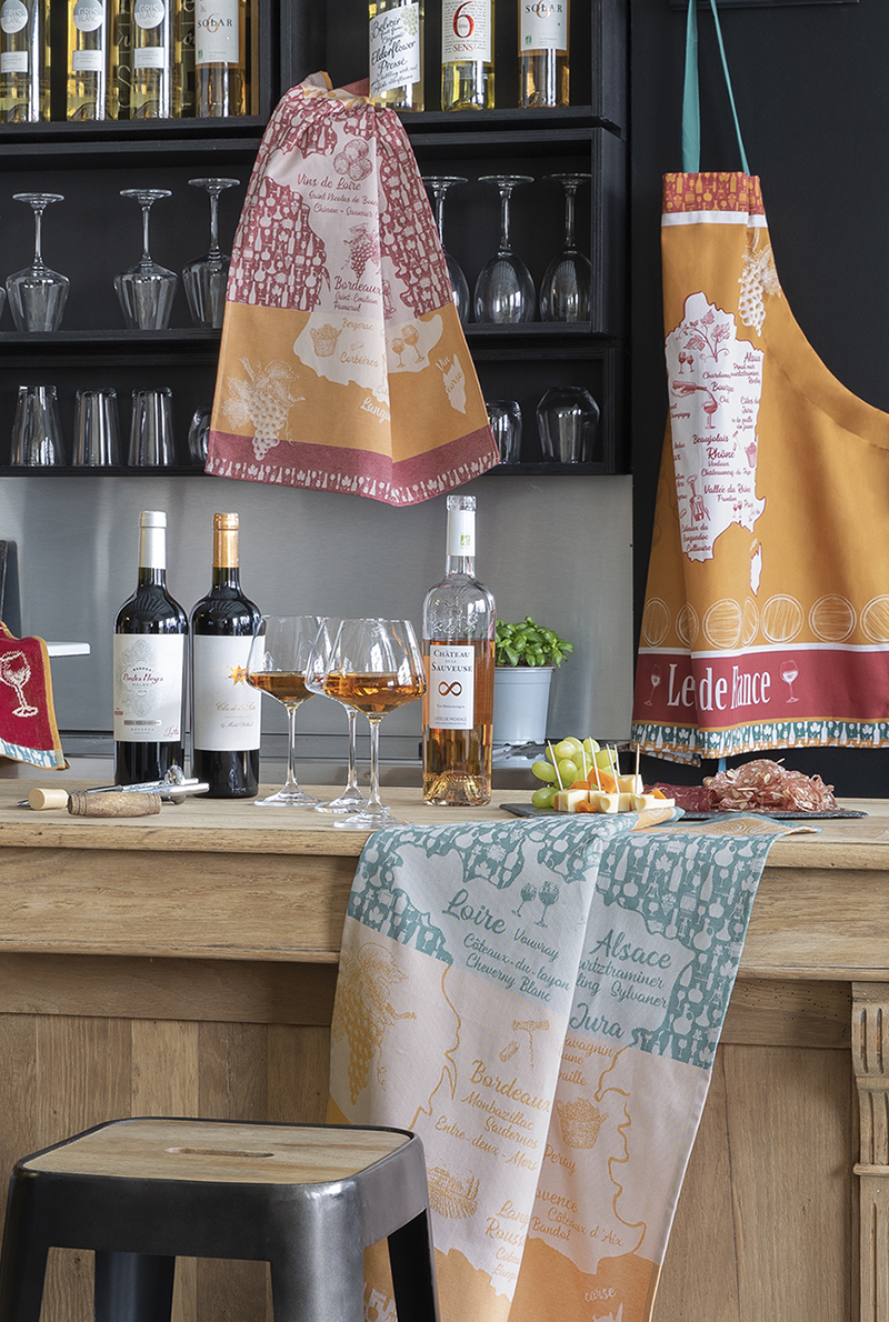 Essix Home Collection Essuie Mains De Cuisine En Coton Vins De France