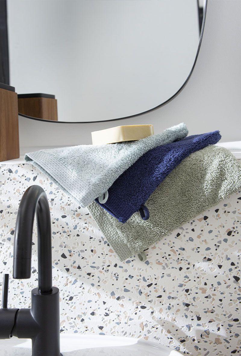 Essix Home Collection Gant De Toilette En Coton Aqua