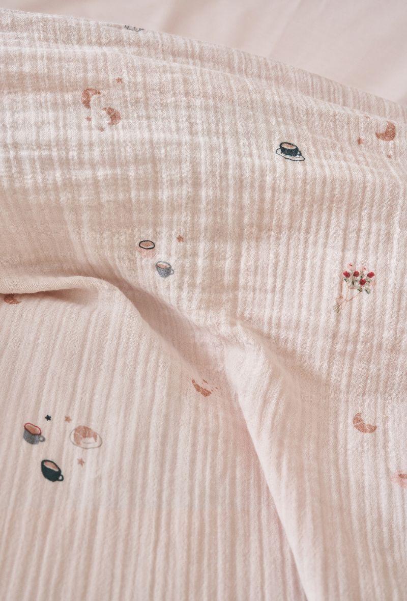 Essix Home Collection Housse De Couette En Gaze De Coton Breakfast In Paris