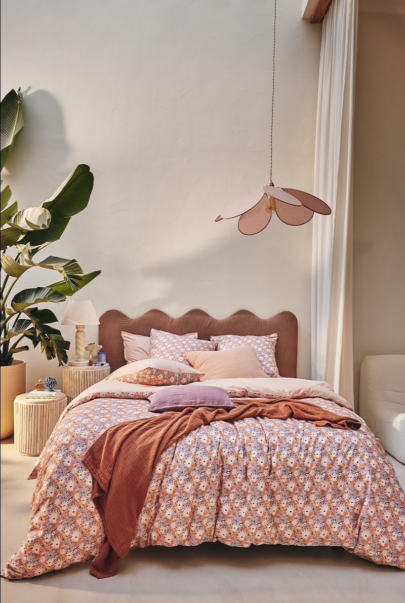 essix home collection Housse de couette en percale de coton Love Story