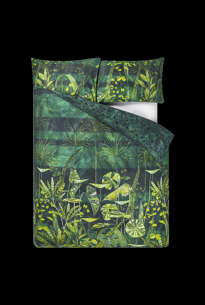 Essix Home Collection Housse De Couette En Satin De Coton Arjunea Leaf