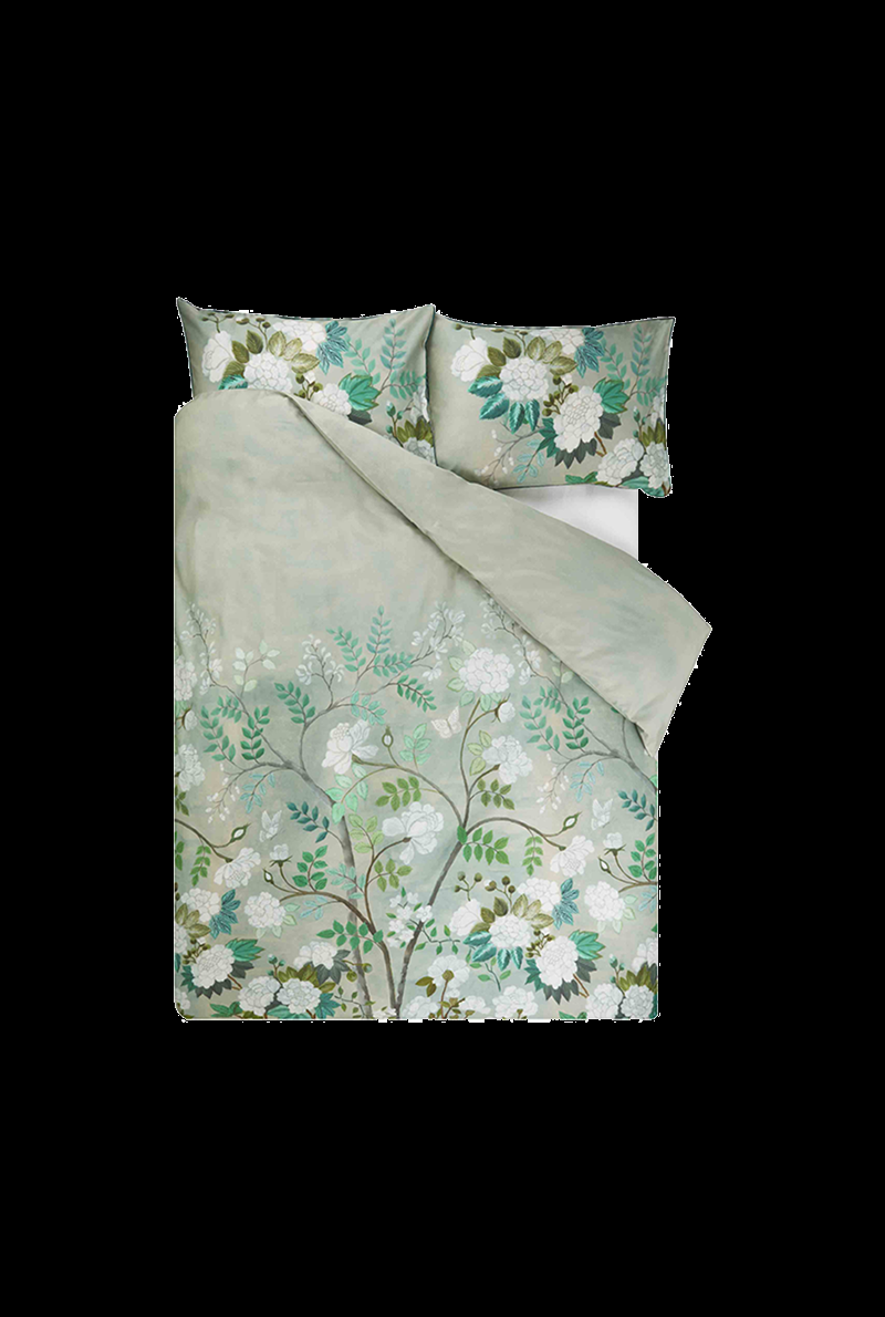 Essix Home Collection Housse De Couette En Satin De Coton Fleur Orientale