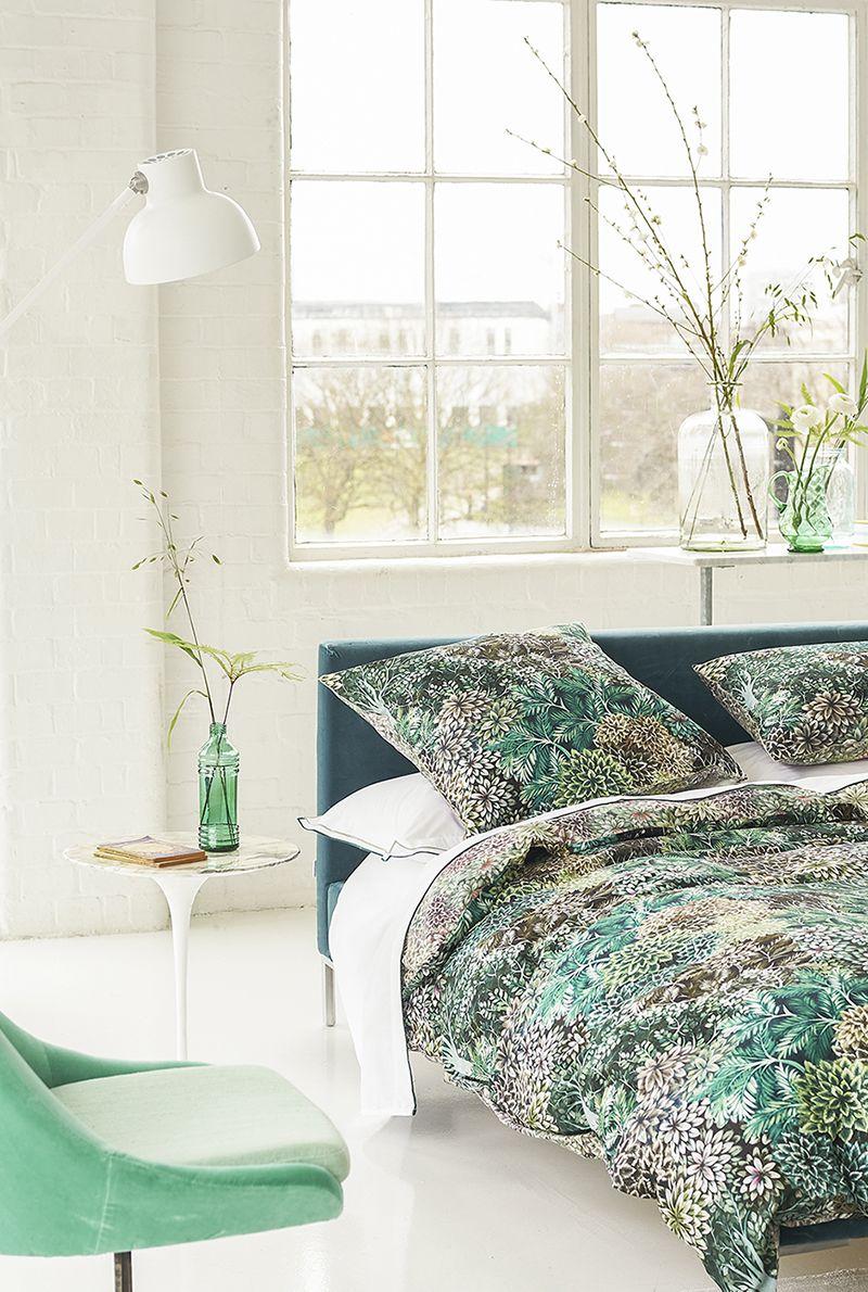 Essix Home Collection Housse De Couette En Satin De Coton Madhya Azure