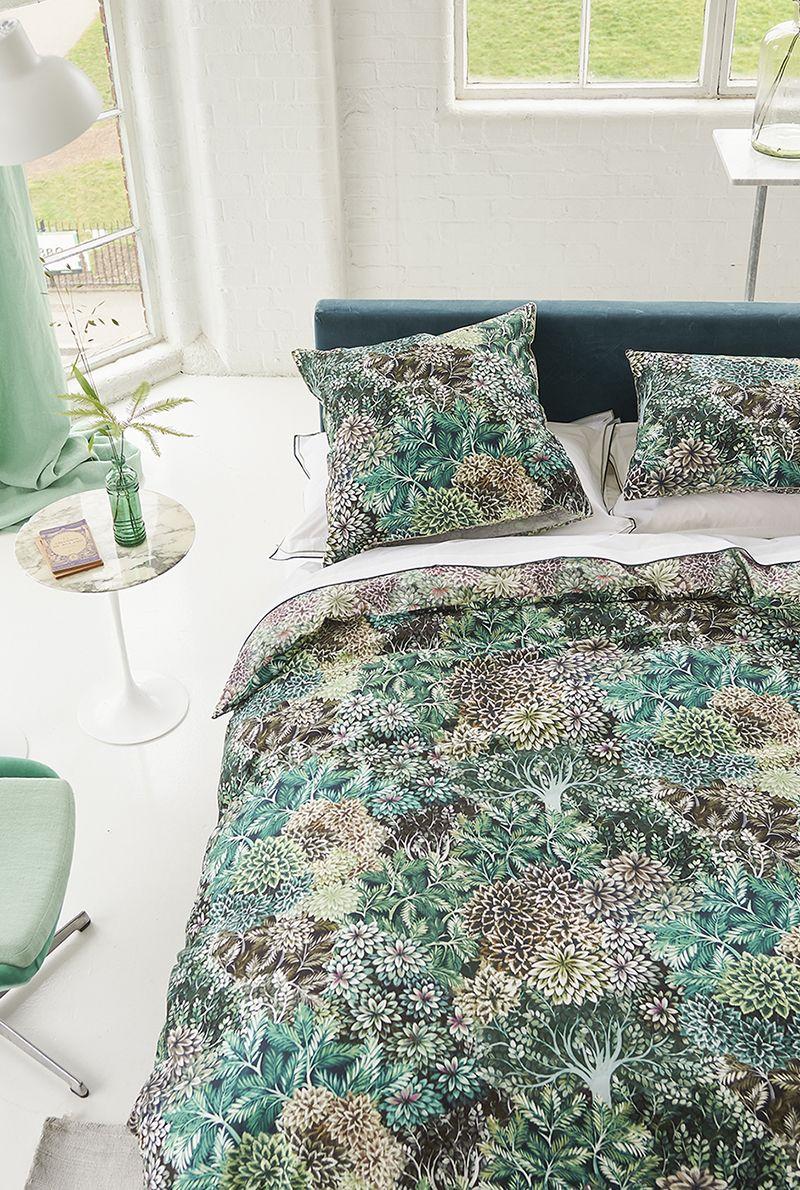 essix home collection Housse de couette en satin de coton Madhya Azure