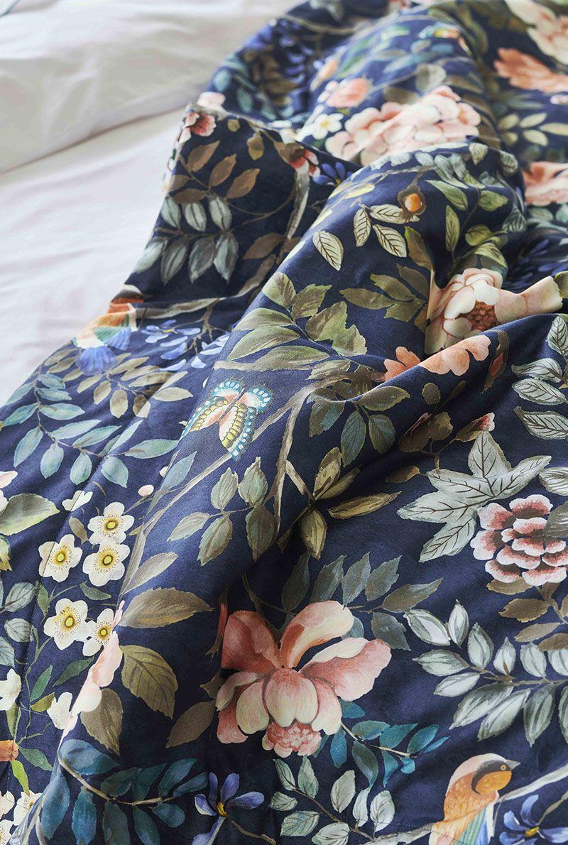 Essix Home Collection Housse De Couette En Satin De Coton Porcelain De Chine