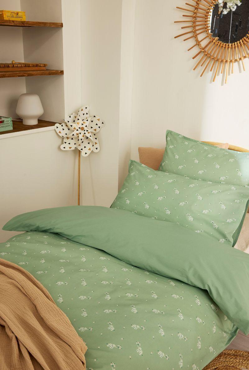 Essix Home Collection Housse De Couette Enfant En Percale De Coton Cueillette
