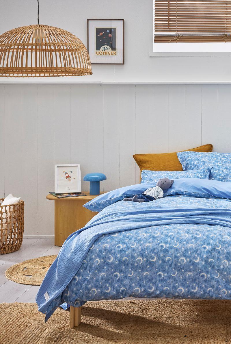 essix home collection Housse de couette enfant en percale de coton Petit Rêveur