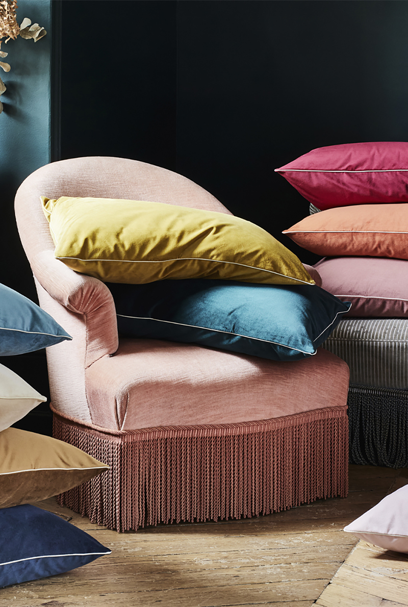 Essix Home Collection Housse De Coussin En Velours Gatsby