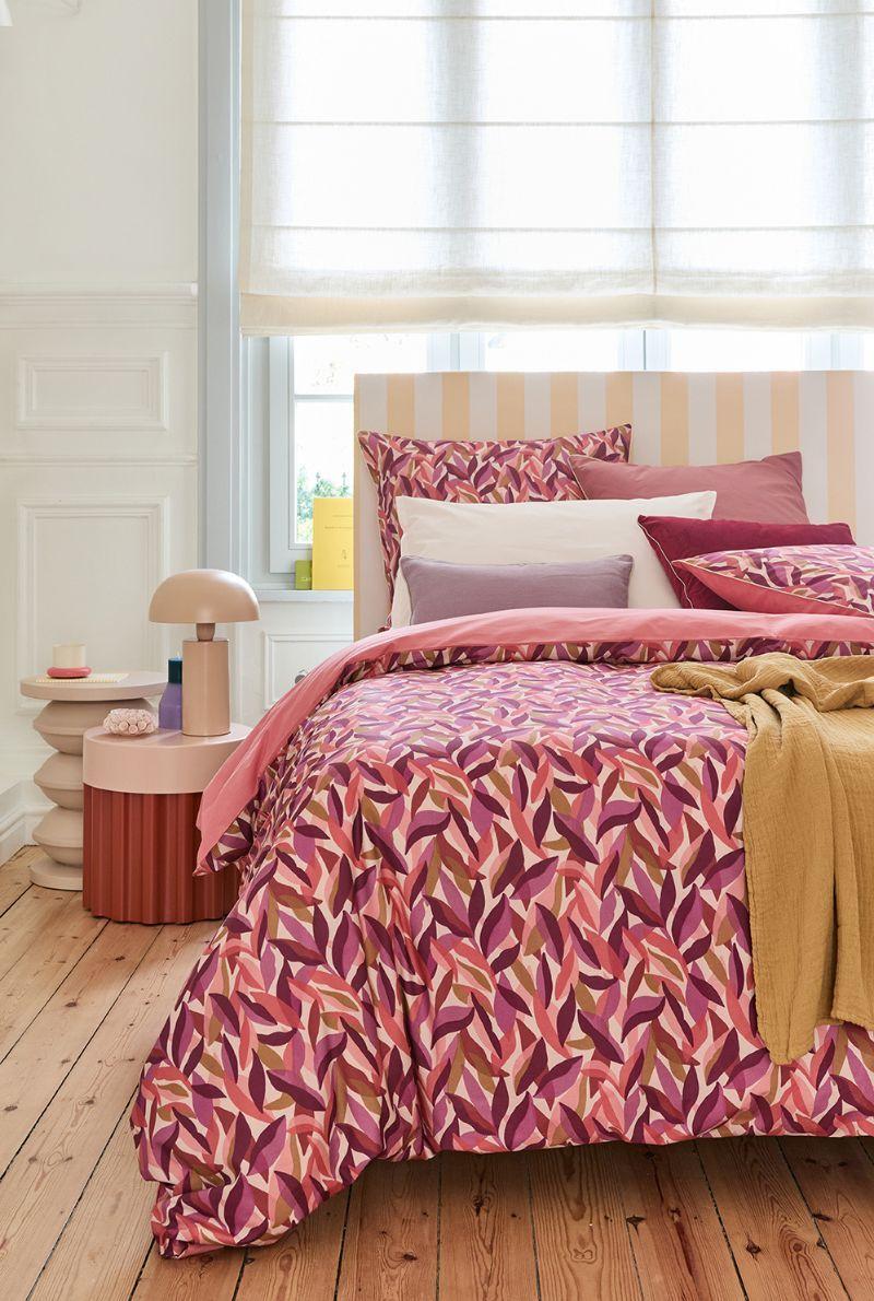 essix home collection Parure de lit en percale de coton Leaves essix home collection Parure de lit en percale de coton Leaves