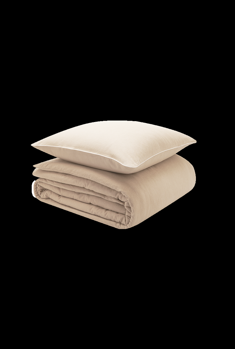 Essix Home Collection Parure En Flanelle De Coton Chambray Frisson