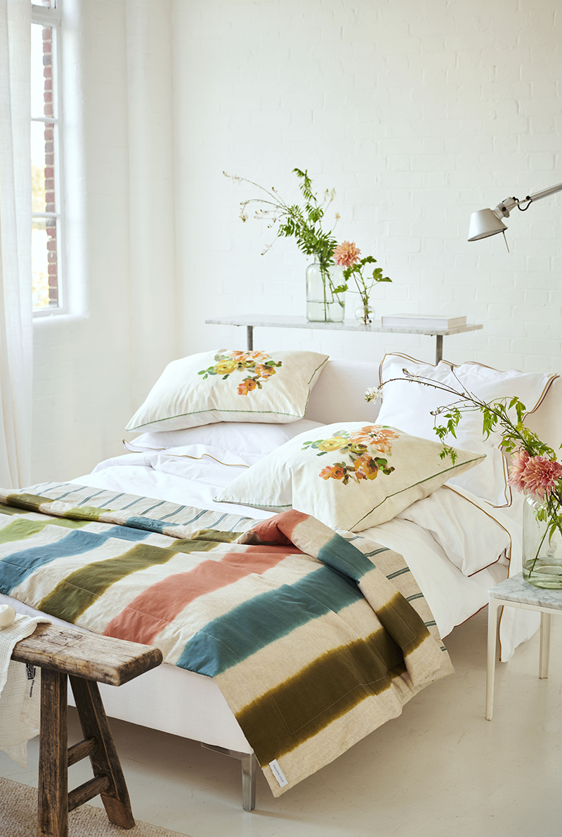 Essix Home Collection Parure En Percale De Coton Mirmande Moss