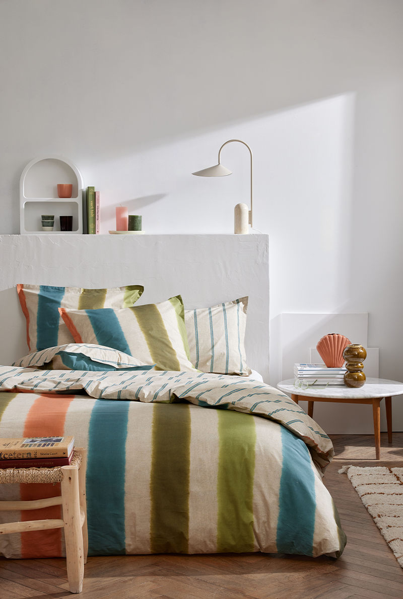 essix home collection Parure en percale de coton Mirmande Moss